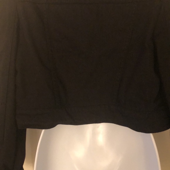 Puff Sleeve Black Denim Jean Jacket Forever 21 - Picture 16 of 16